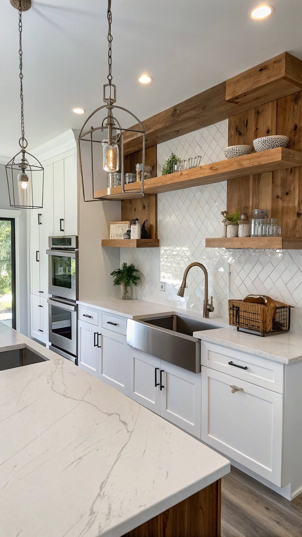 floating kitchen island design