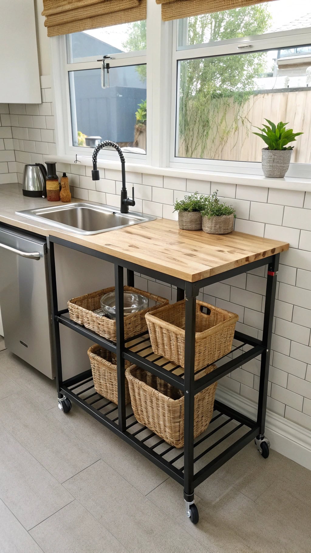 foldable kitchen island cart