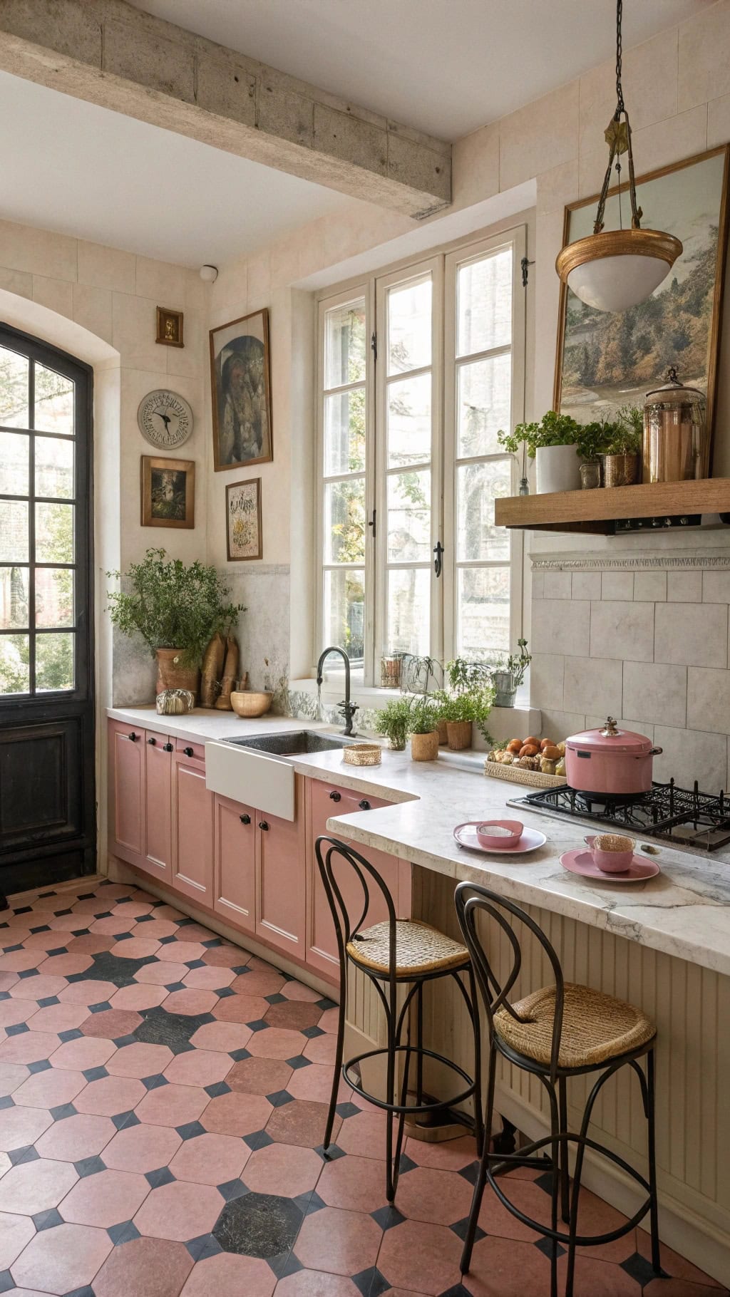 french bistro pink charm