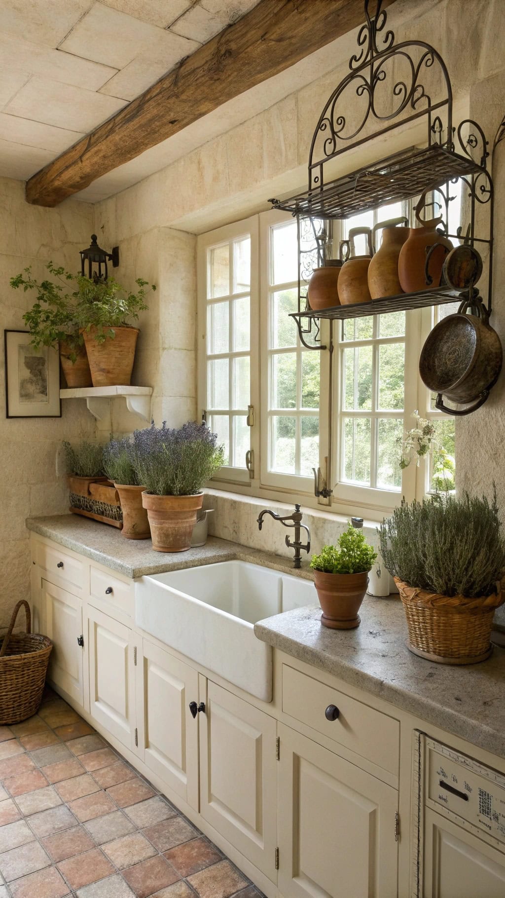 french farmhouse herb garden
