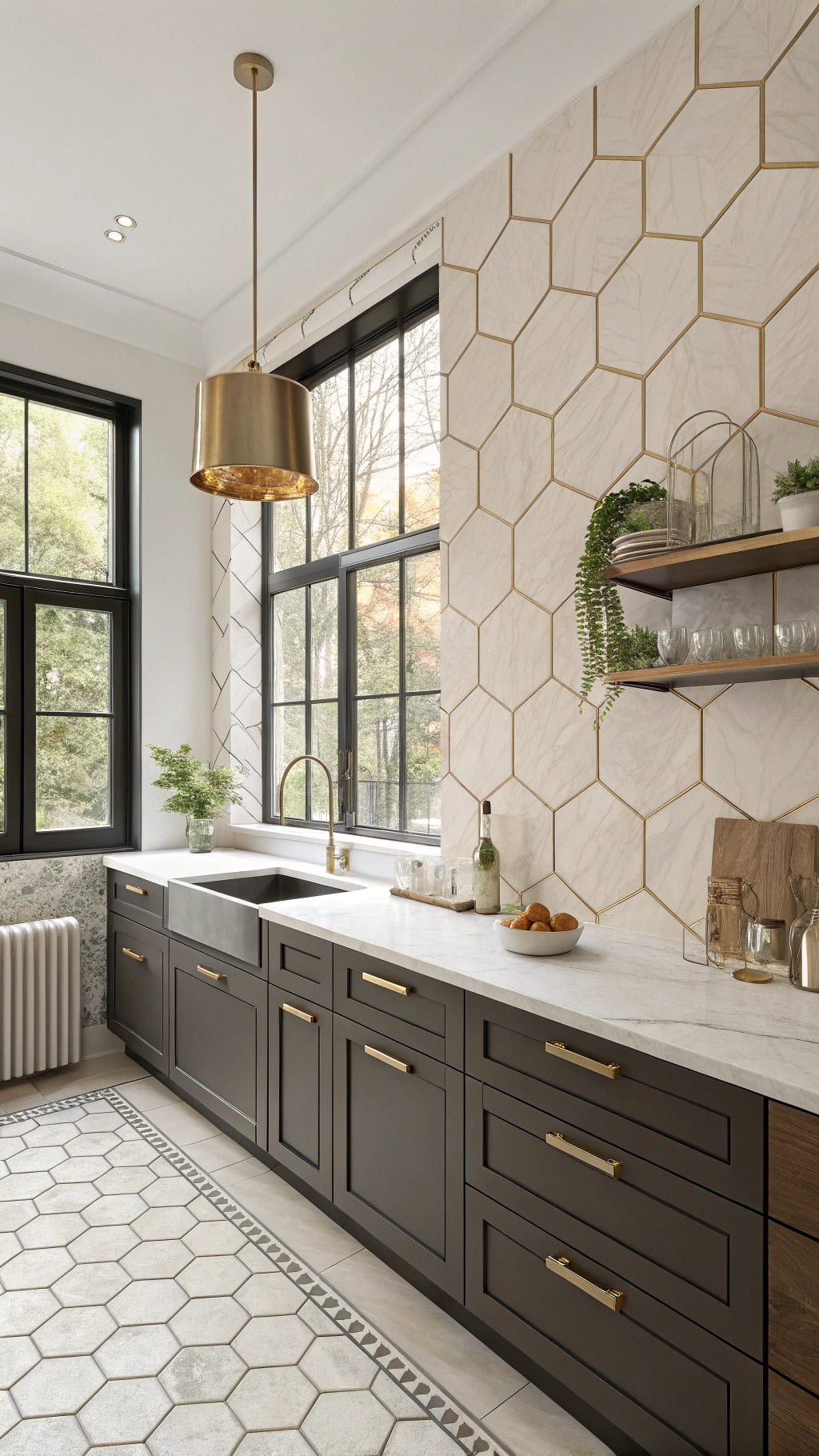 geometric beige tile elegance