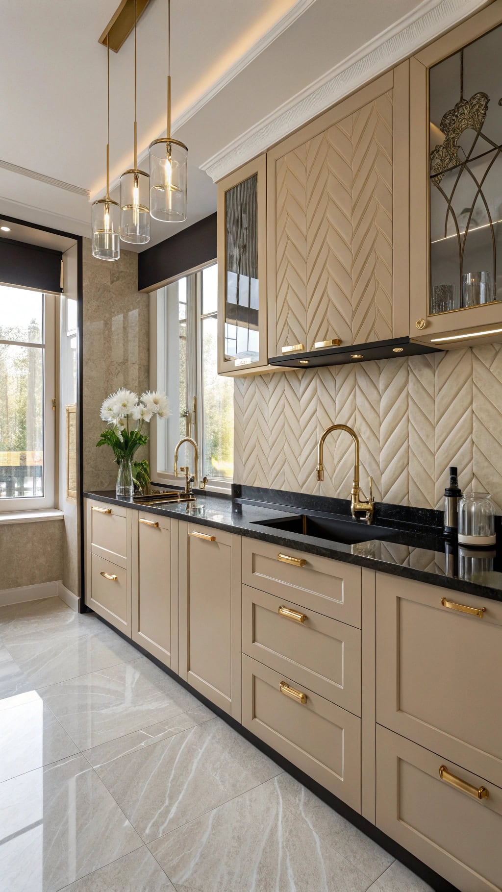 glamorous art deco kitchen elegance