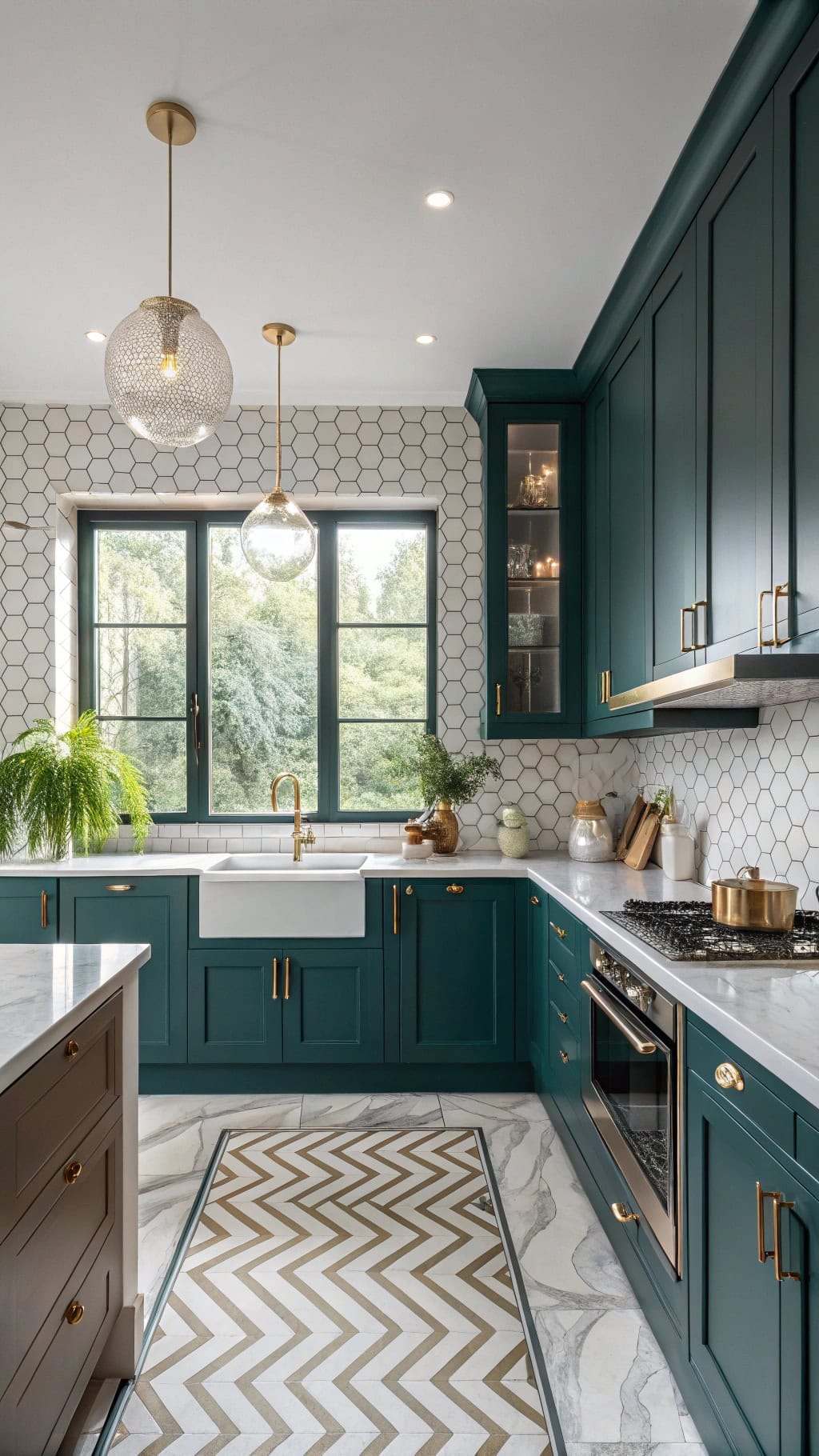 glamorous art deco kitchen