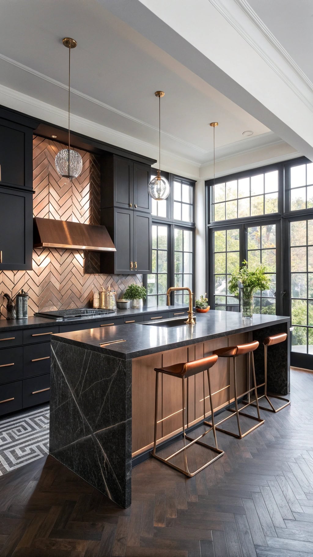 glamorous art deco kitchen