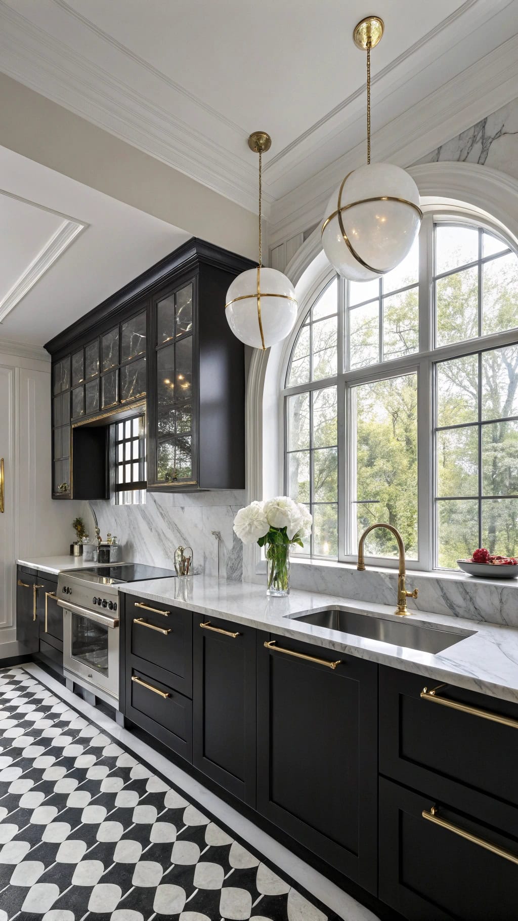 glamorous art deco kitchen