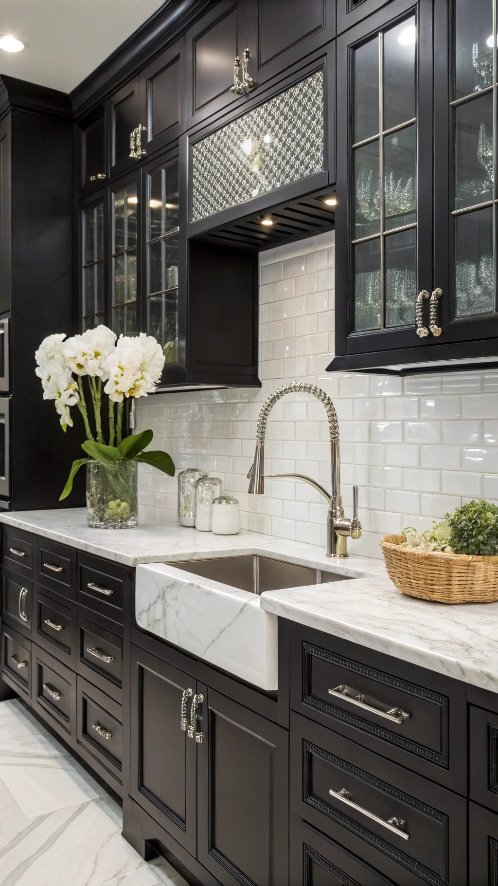 glamorous black crystal knobs