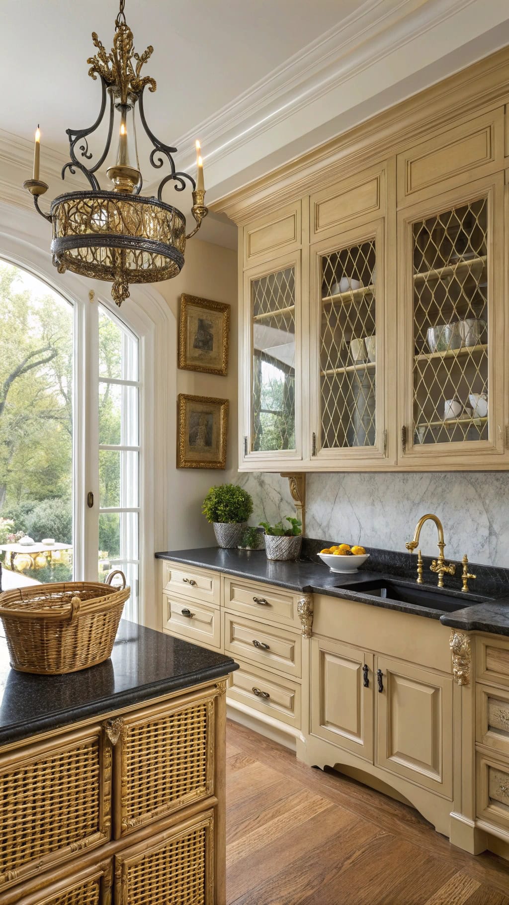 glamorous french provincial kitchen