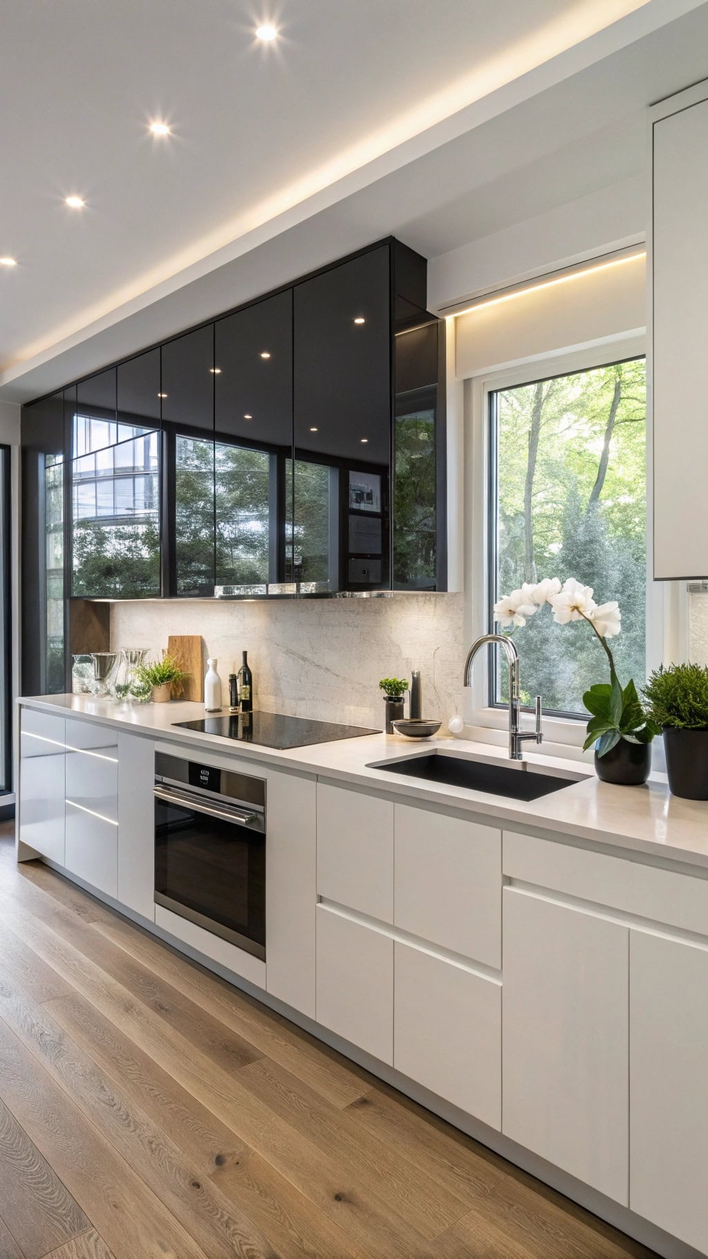 glamorous glossy cabinet finishes