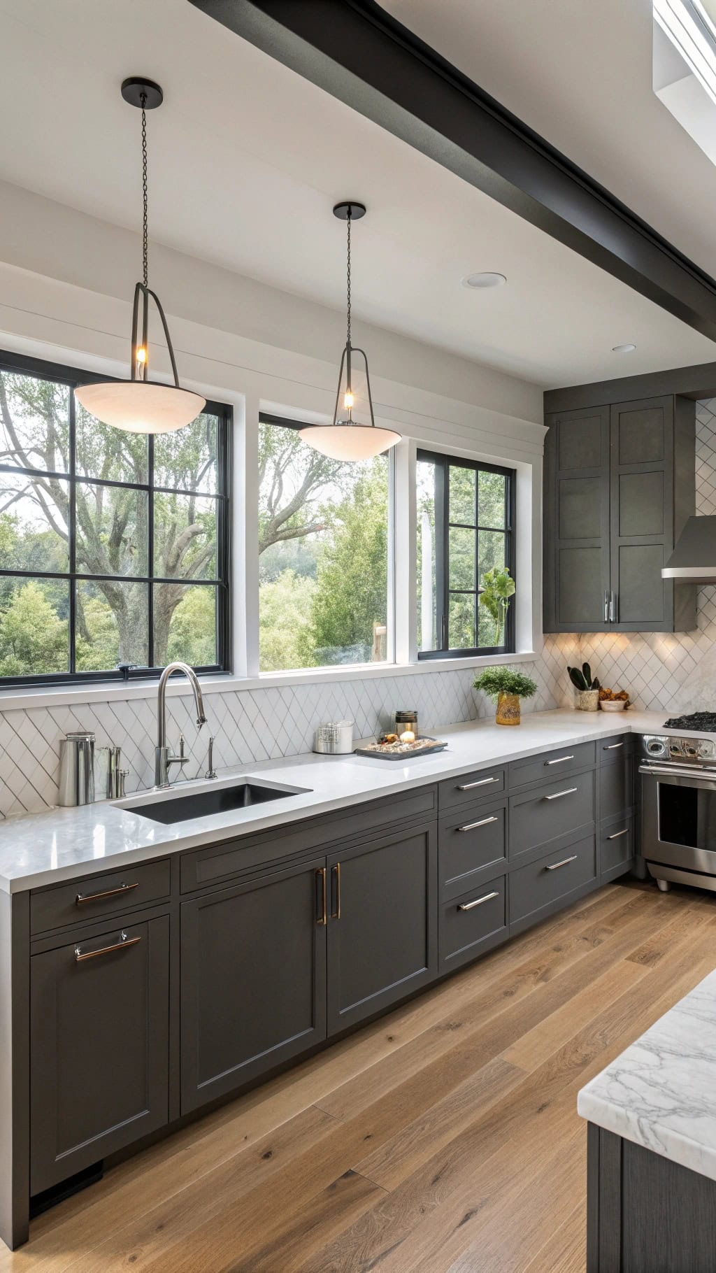 glossy cabinets minimalist elegance