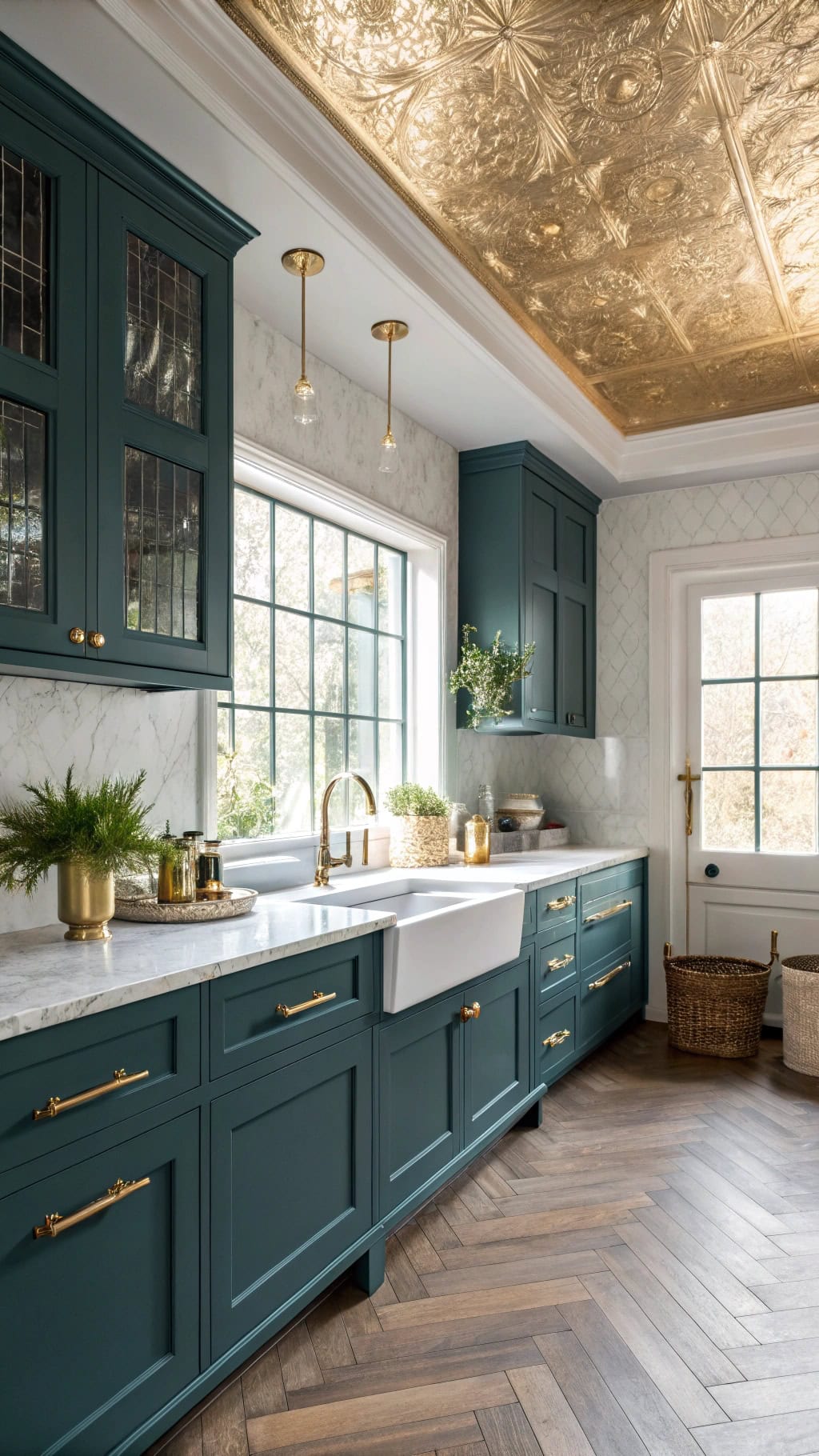 gold leaf ceiling elegance