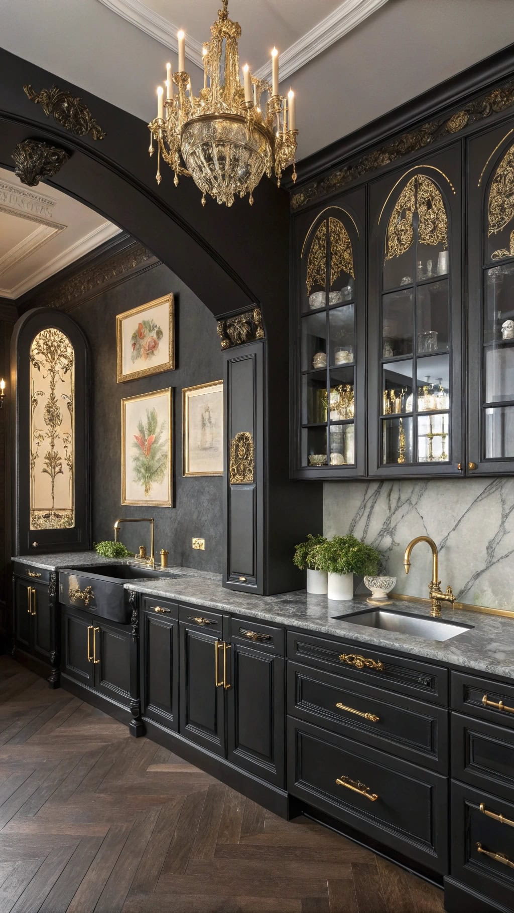 gothic elegance in kitchens