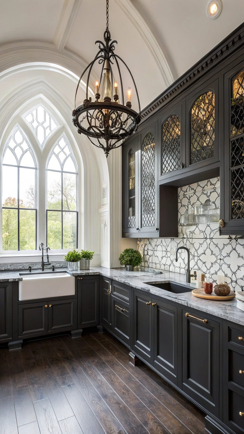 gothic steel kitchen elegance