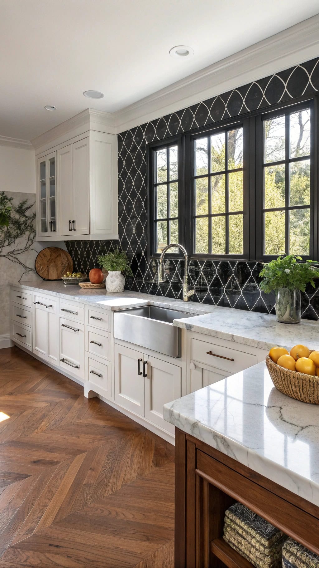handcrafted glossy black tiles