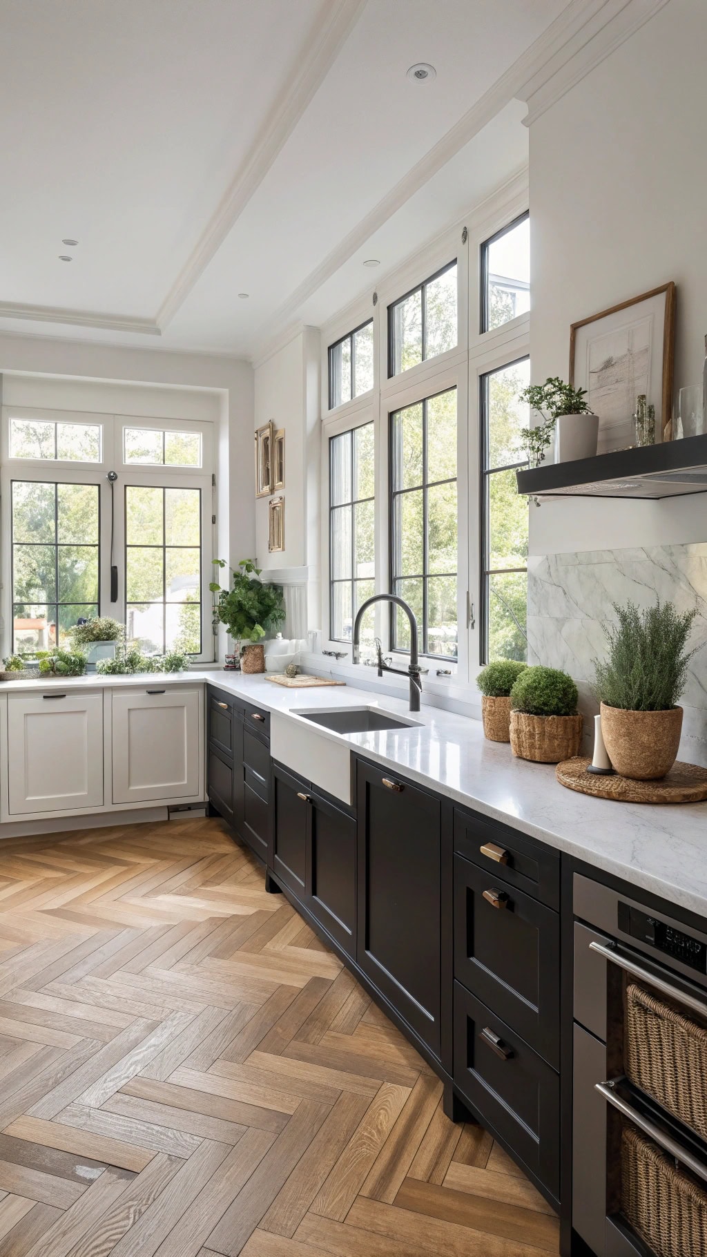 herringbone floor pattern elegance