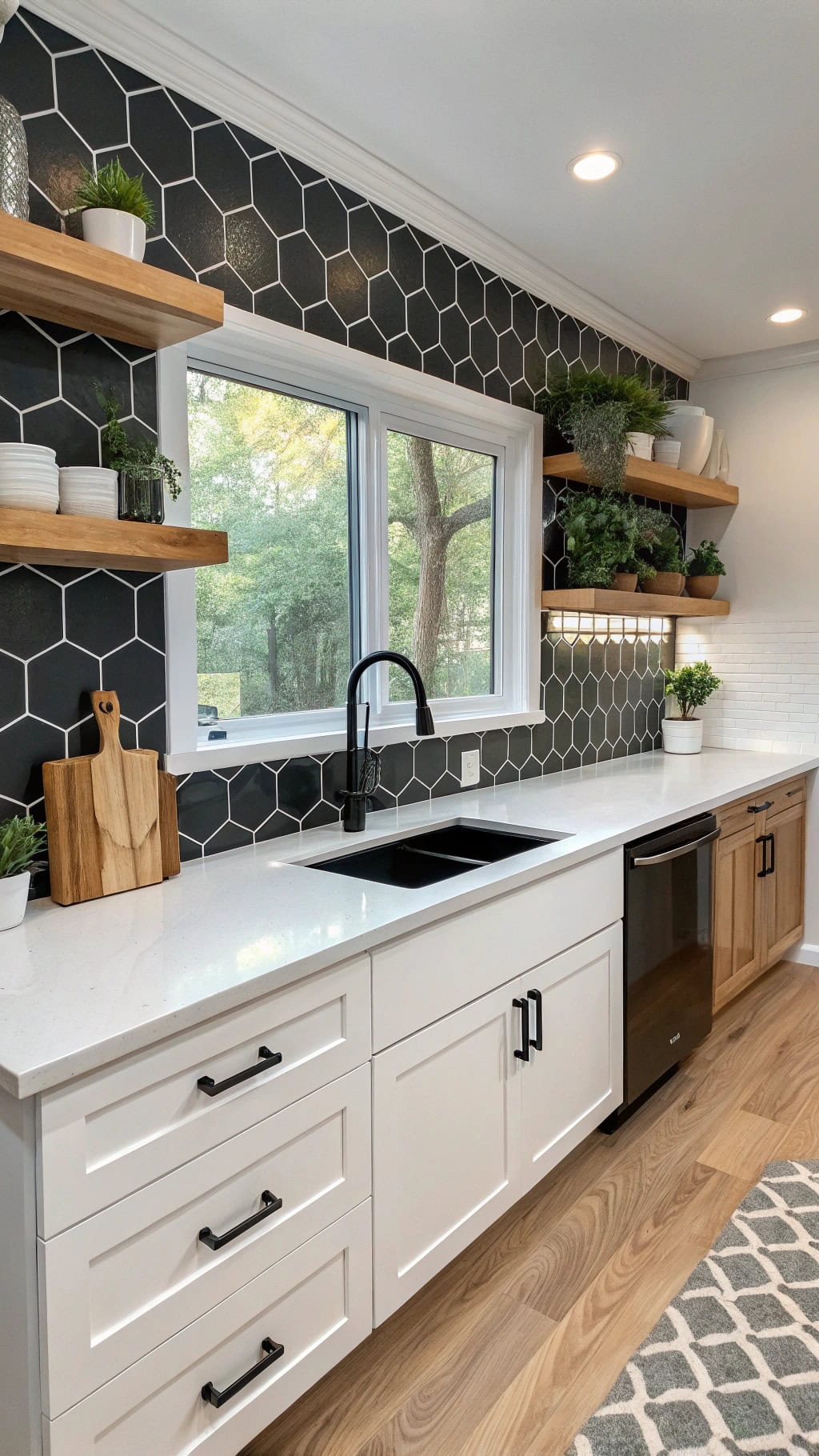 hexagon tile backsplash inspiration