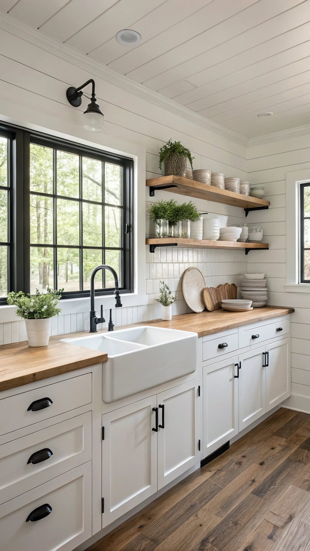 high contrast farmhouse elegance