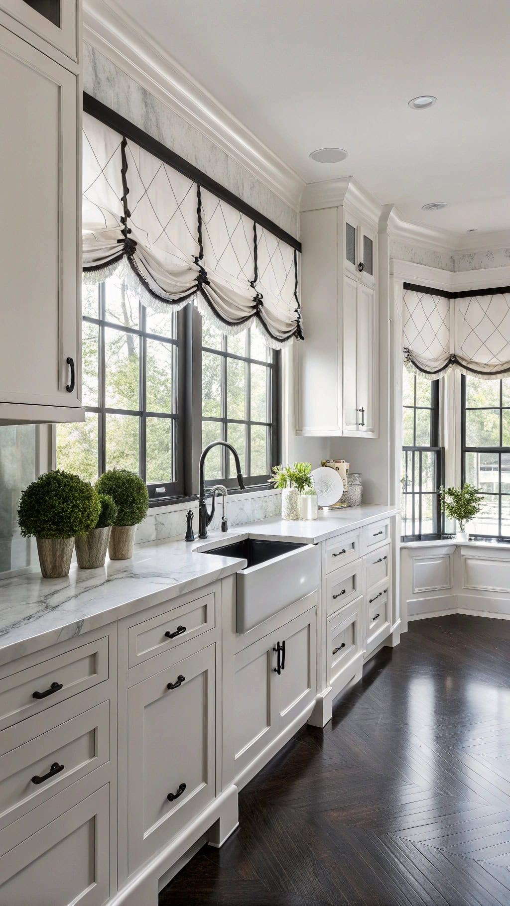 high contrast window treatment ideas