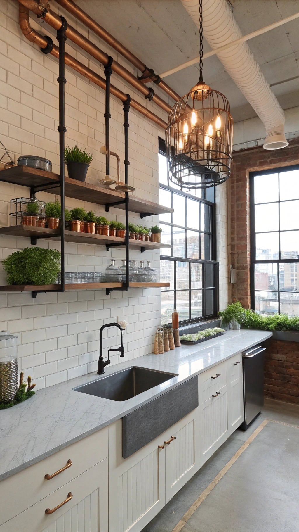industrial chic copper decor