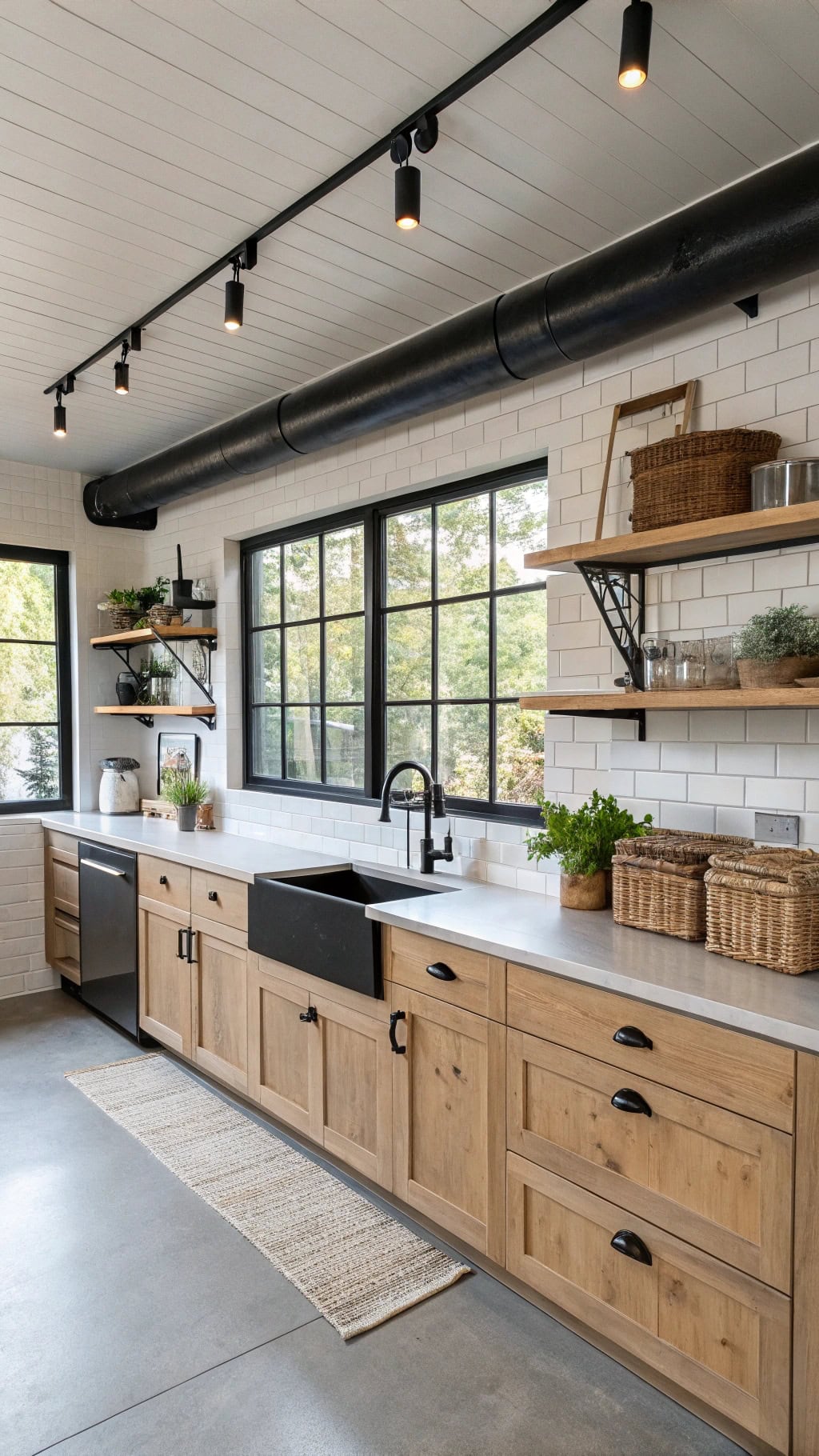 industrial chic kitchen accents