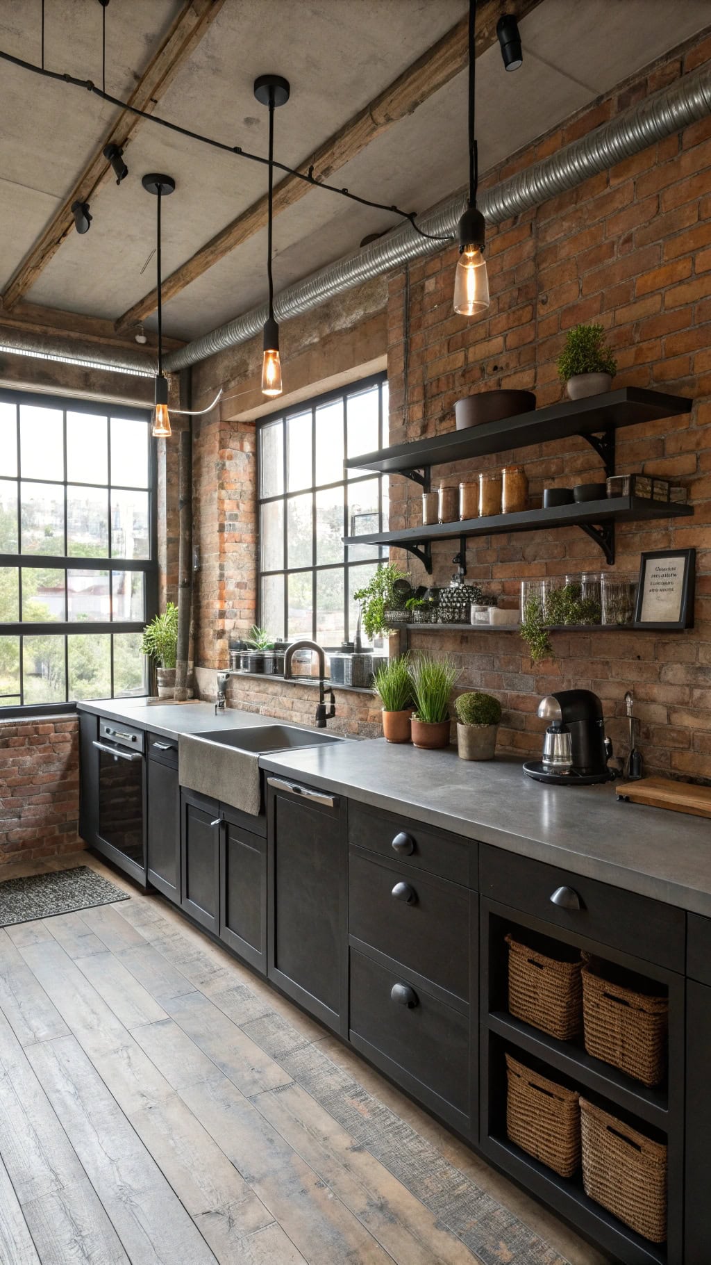 industrial chic kitchen design