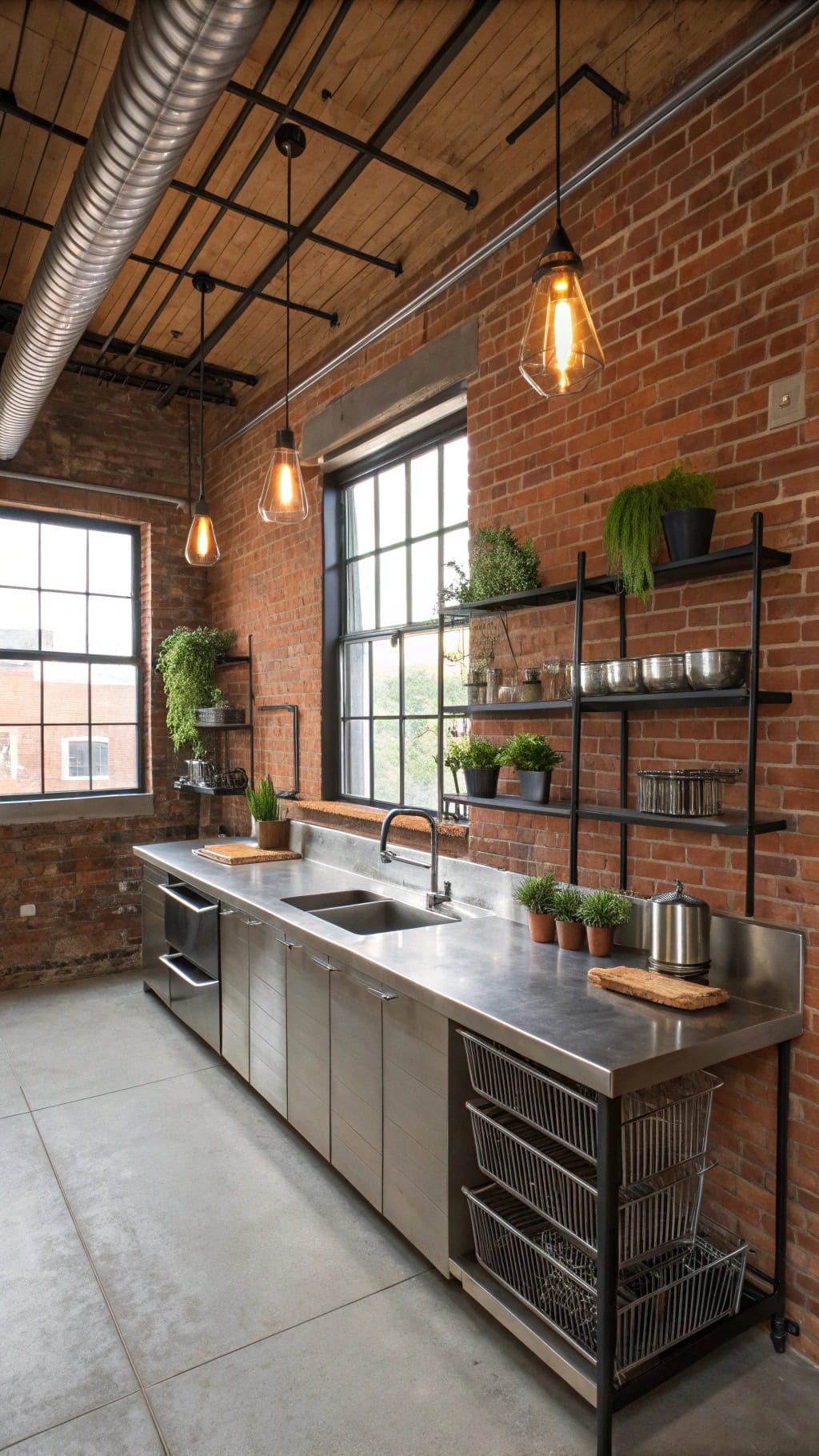 industrial chic kitchen design