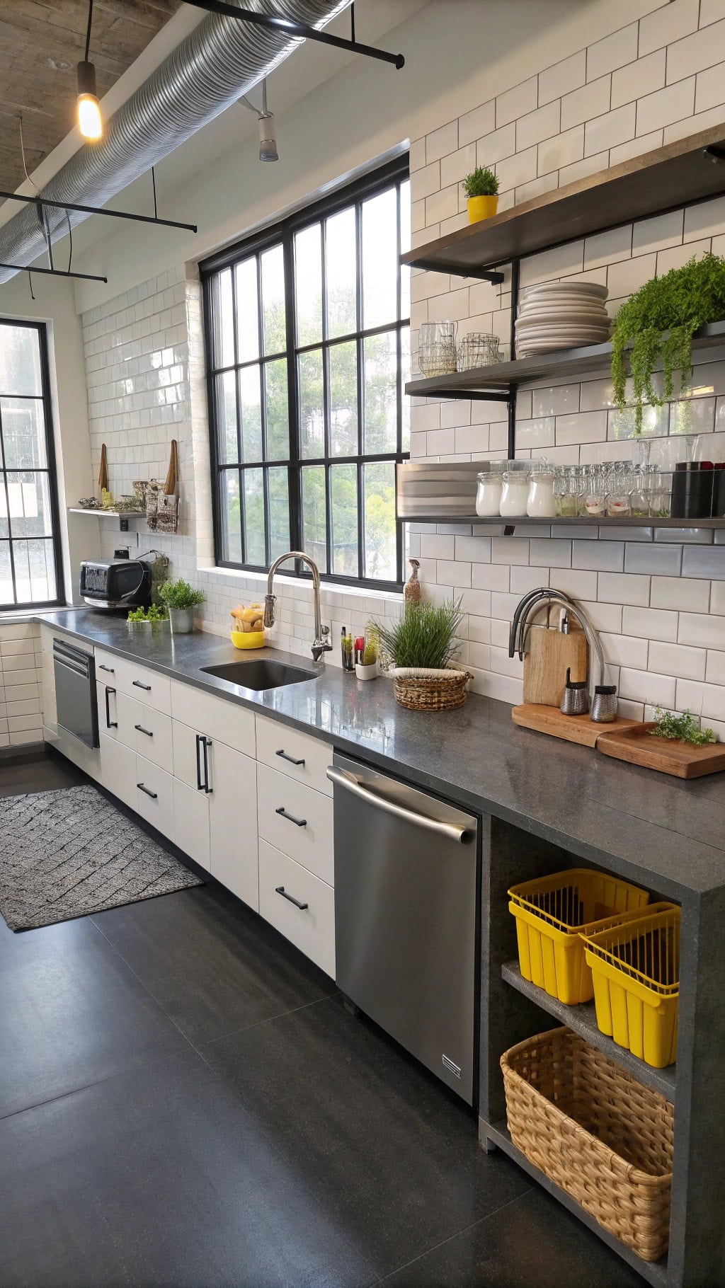 industrial chic kitchen flooring solution