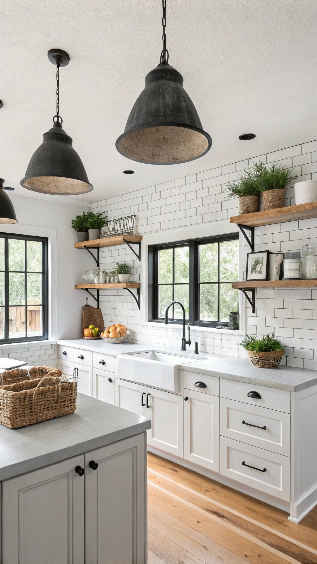 industrial chic kitchen lighting