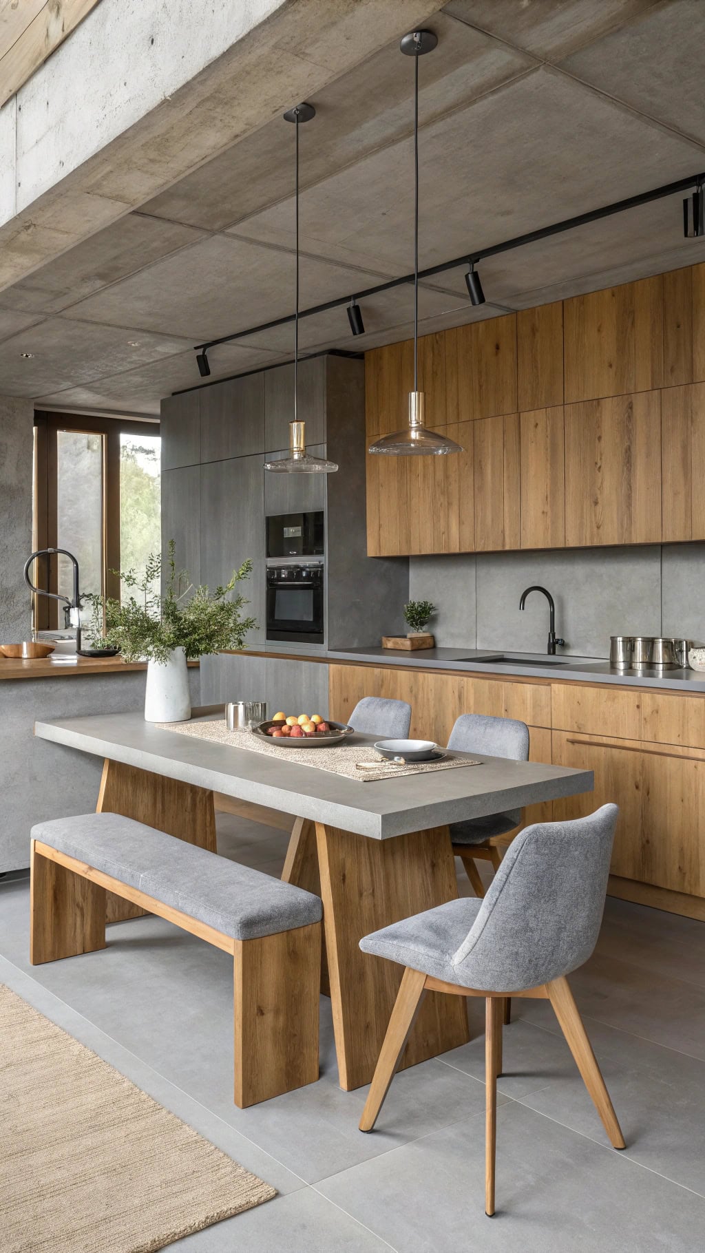 industrial cozy breakfast nook design
