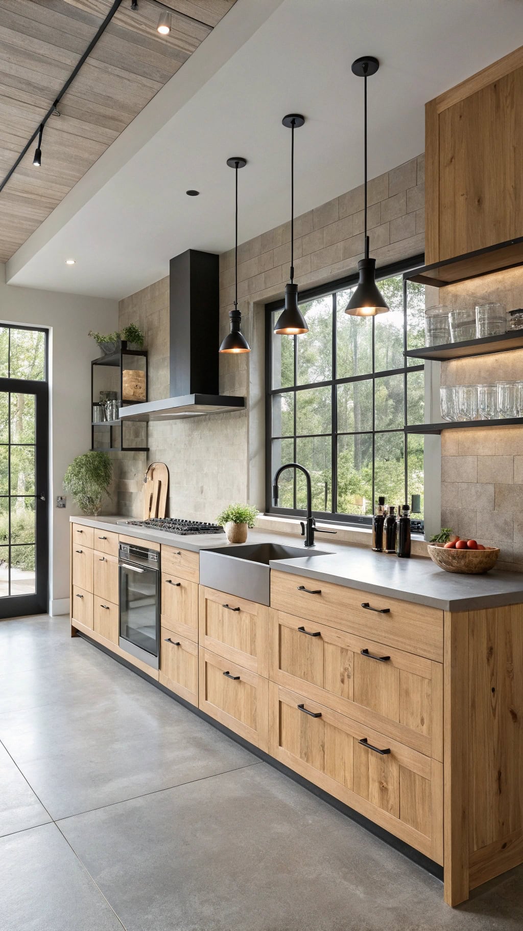 industrial warmth in kitchens