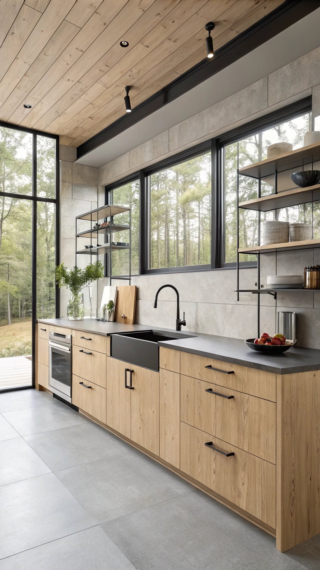 industrial warmth in kitchens