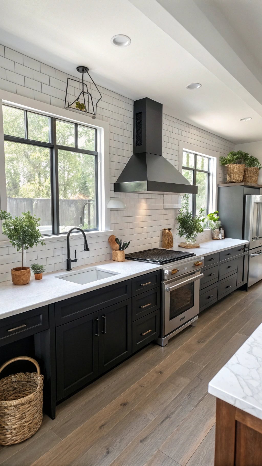 light countertops enhance contrast