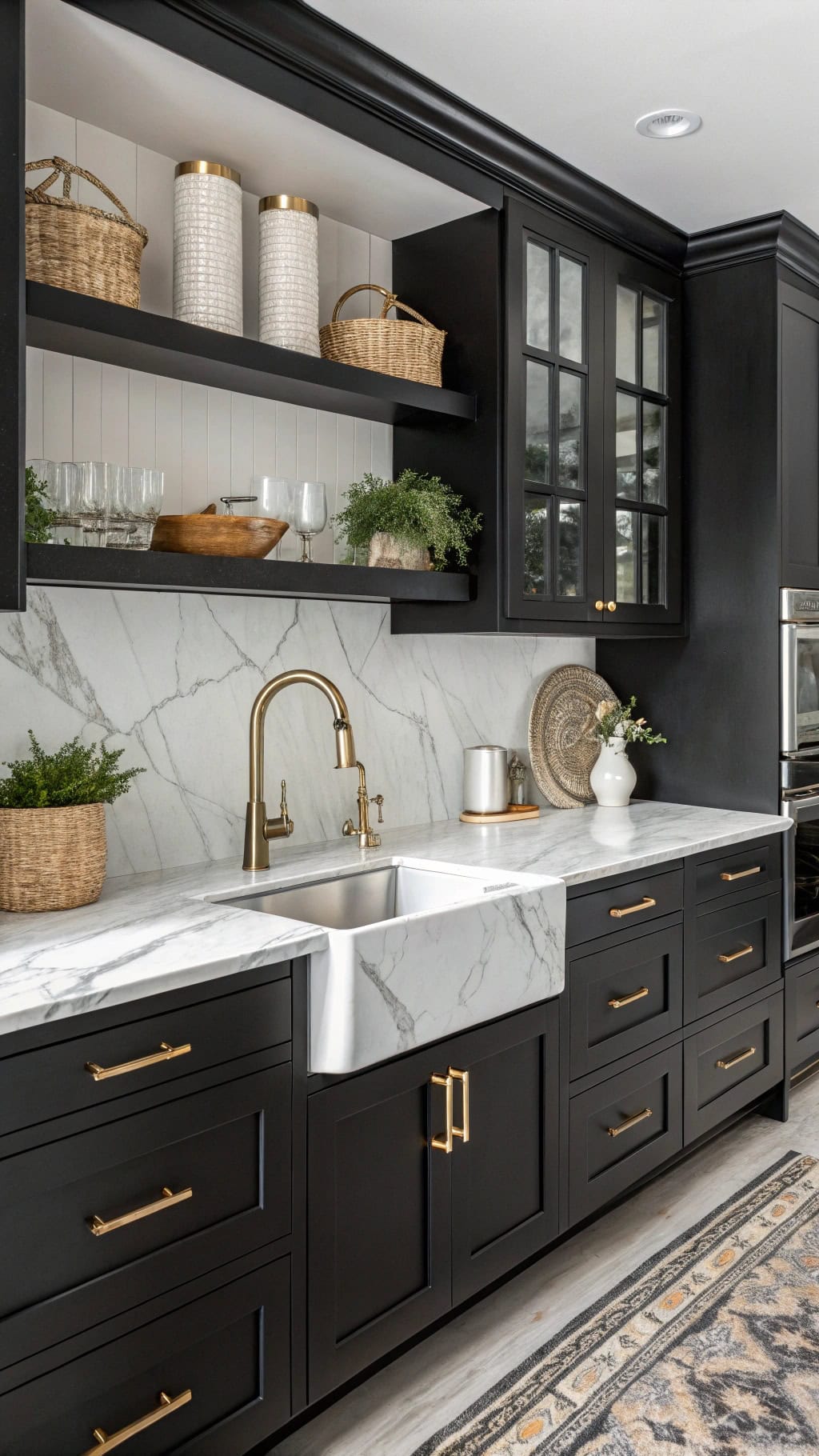 luxurious black and gold
