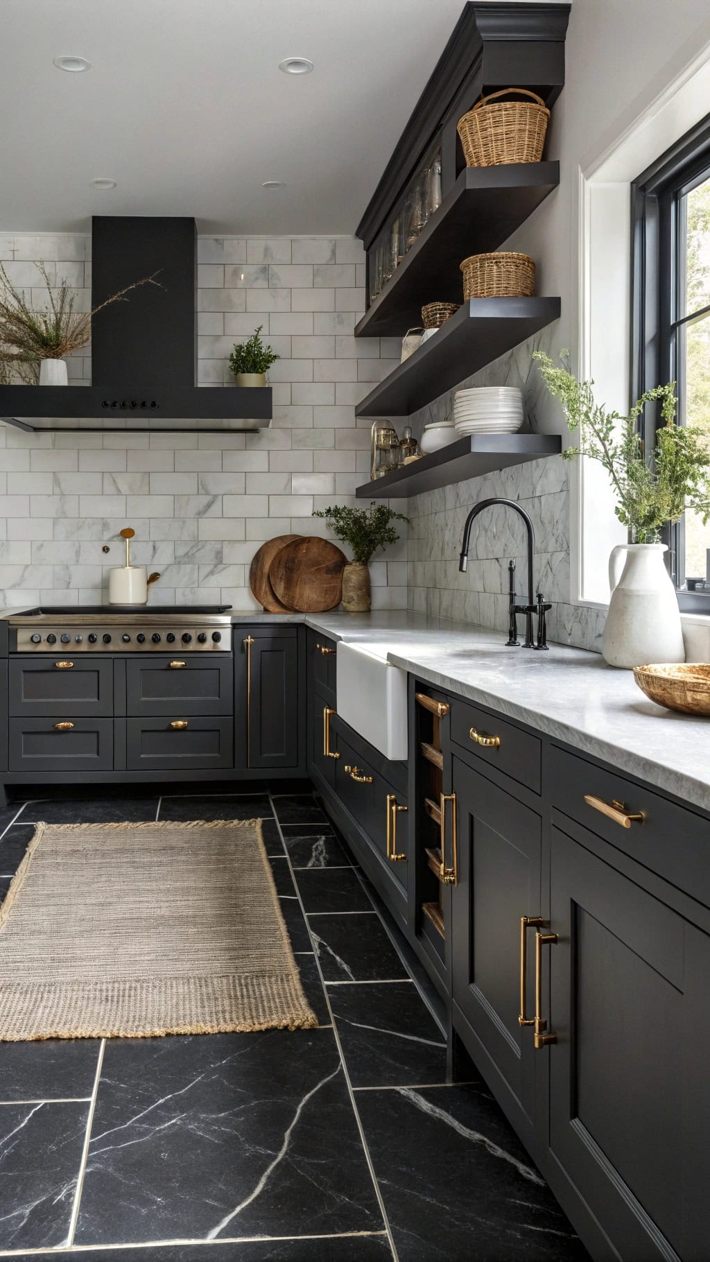 luxury black limestone tiles