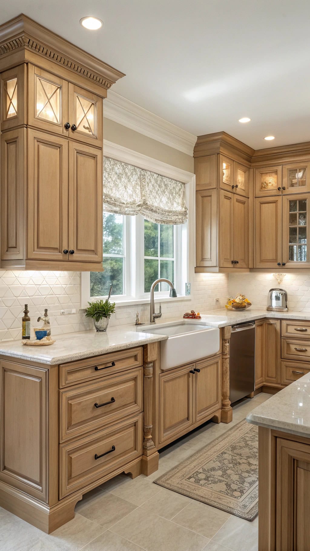 maple cabinet trim accents