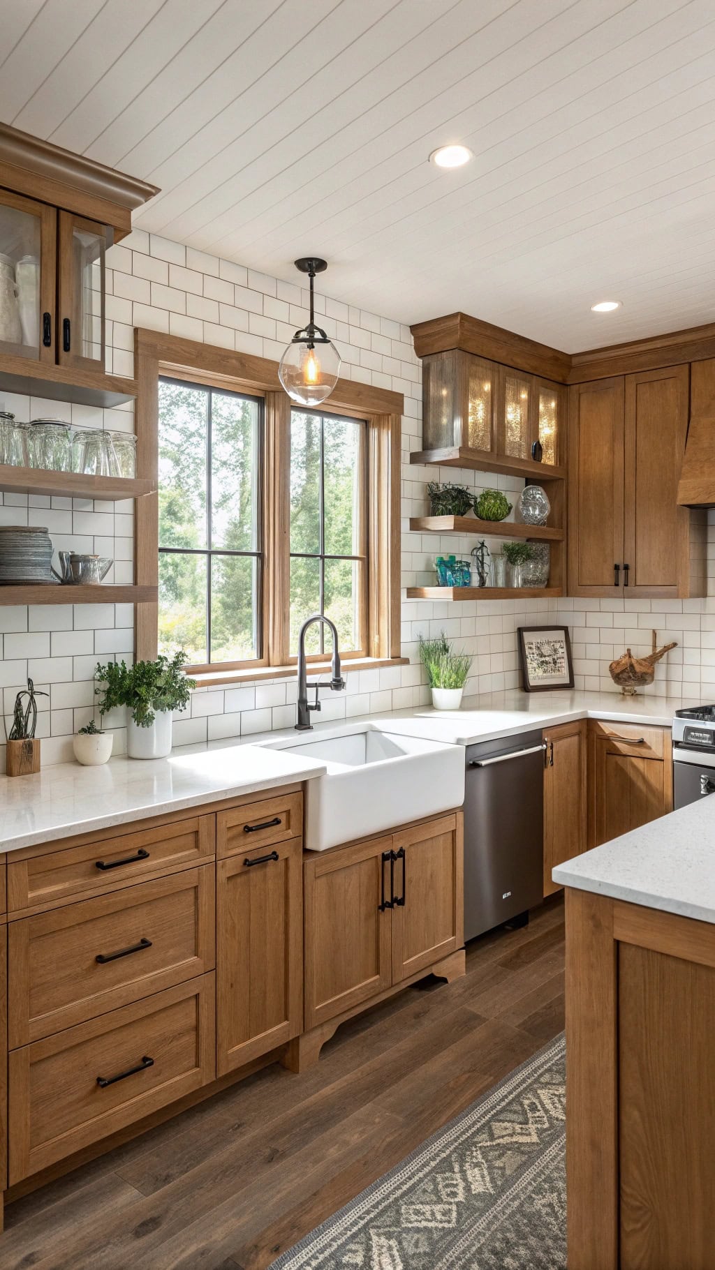 maple cabinets warm tones
