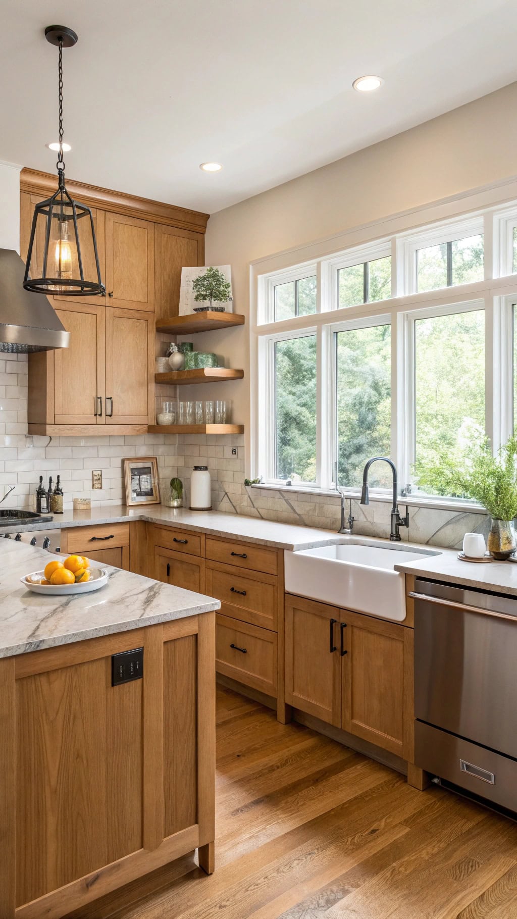 maple kitchen peninsula design