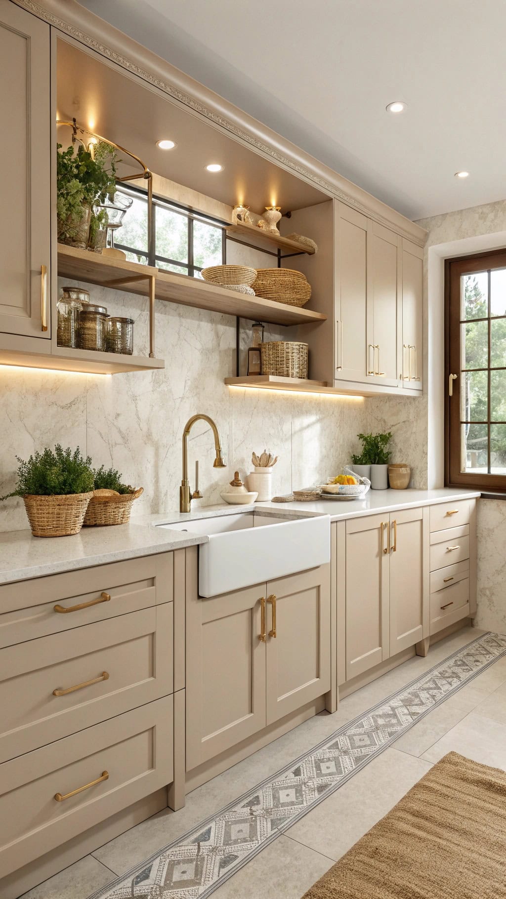 matte beige cabinet styling tips