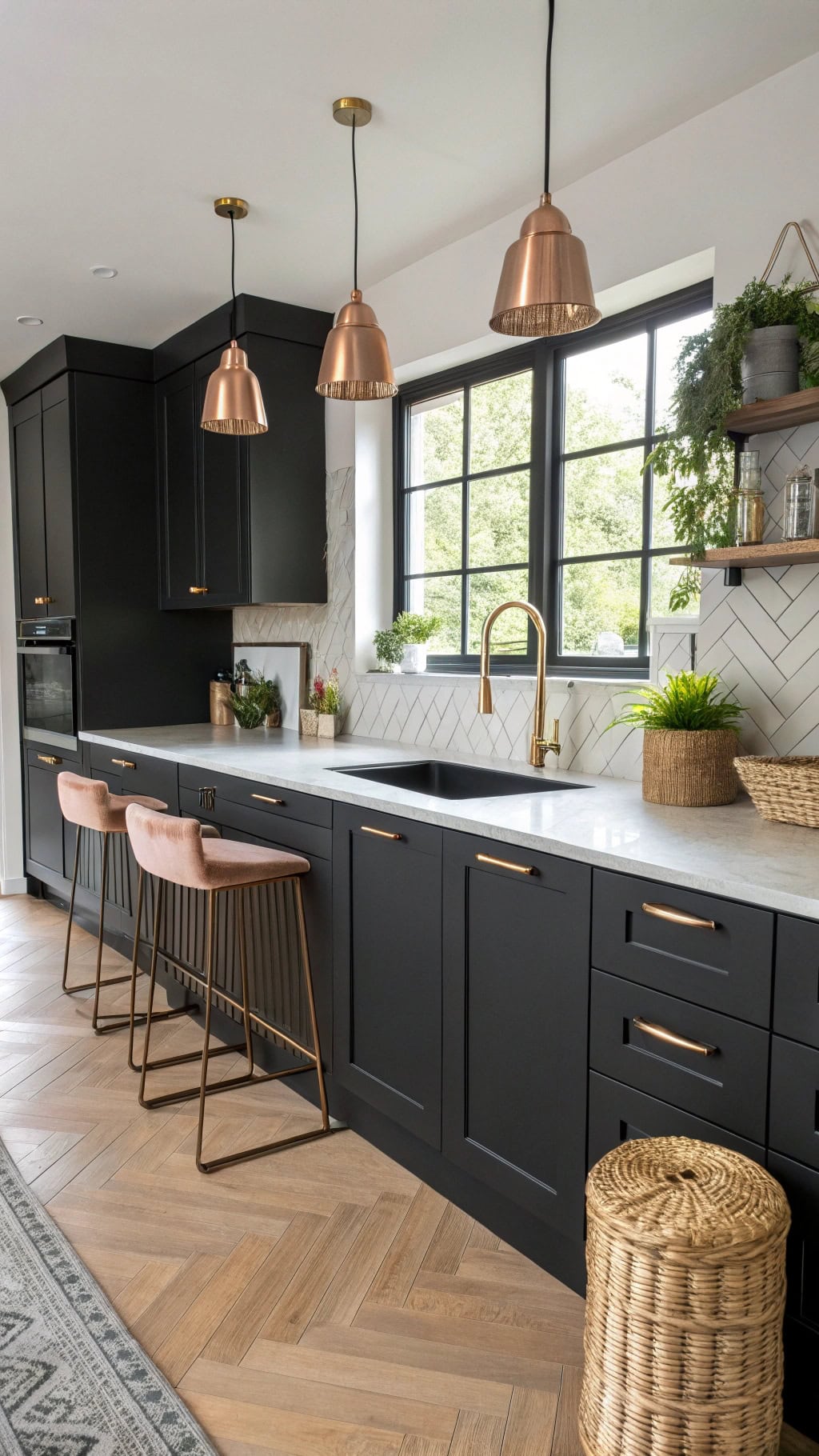 matte black and mixed metals