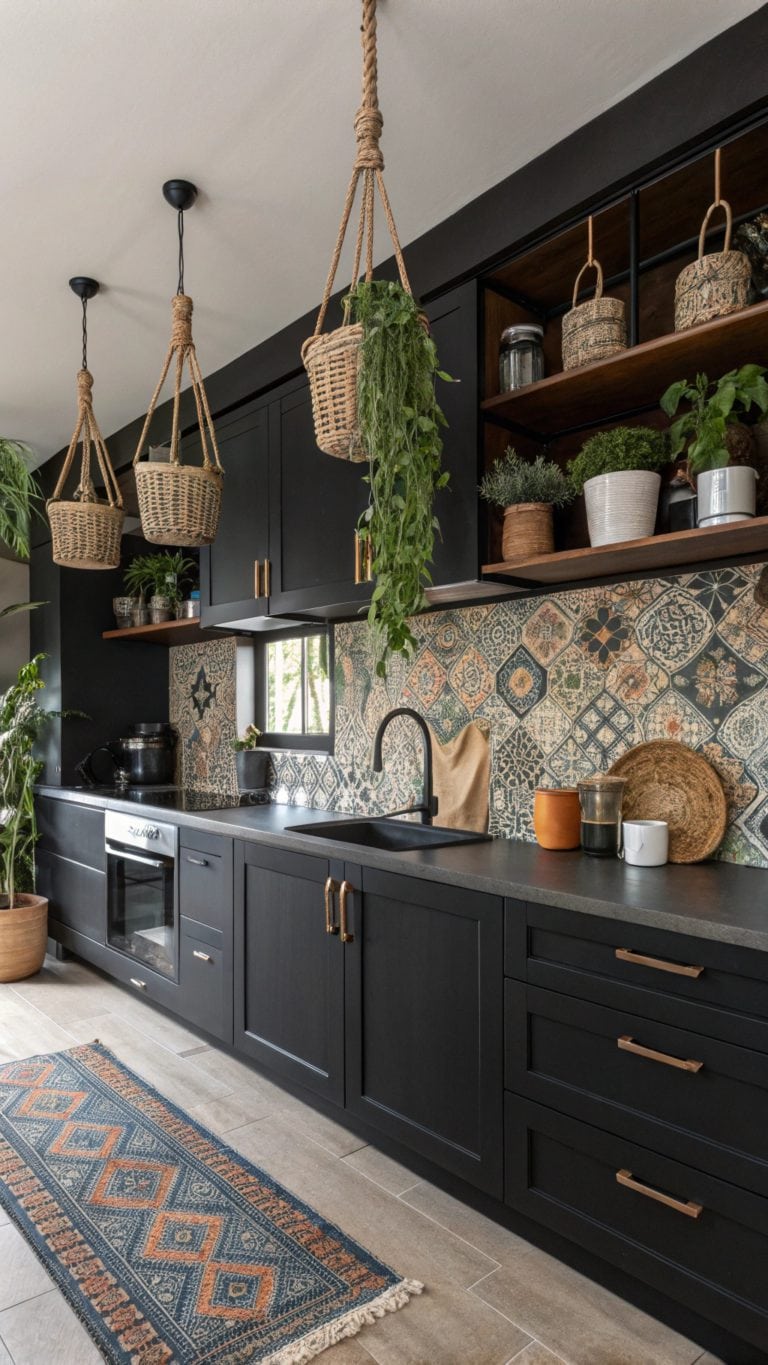 matte black kitchen designs