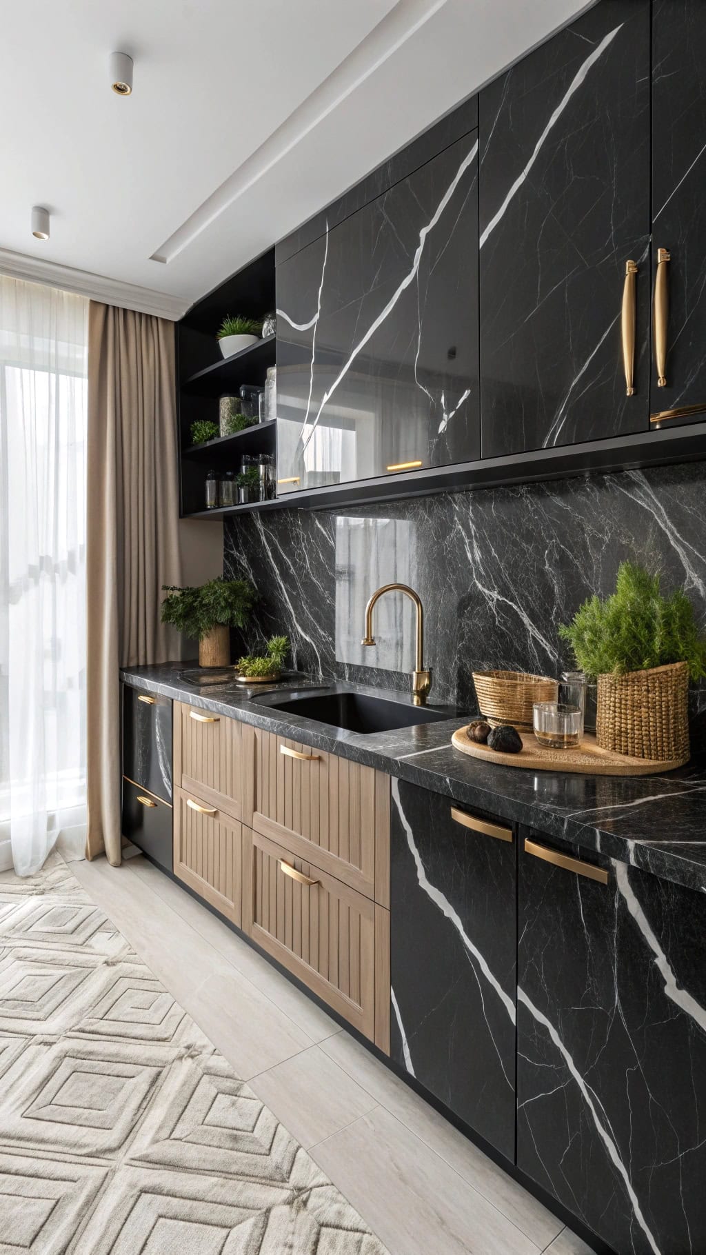 mesmerizing black marble patterns