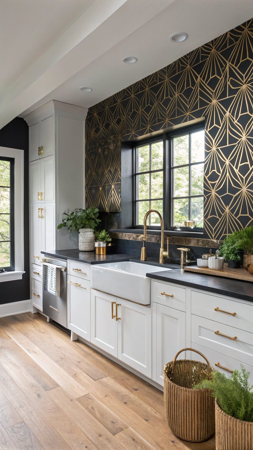 metallic accent wall ideas