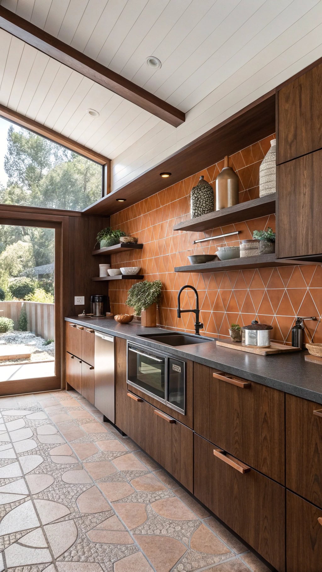 mid century modern kitchen vibes