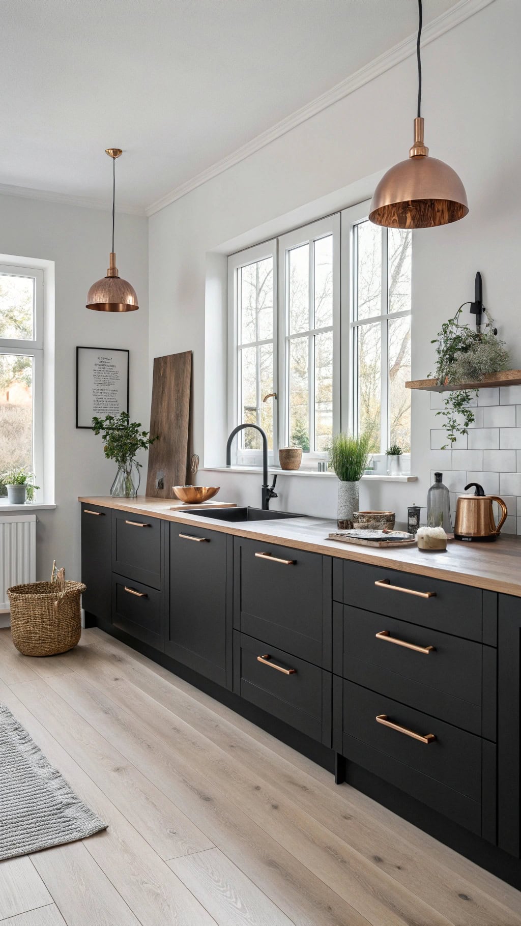 minimalist copper and black