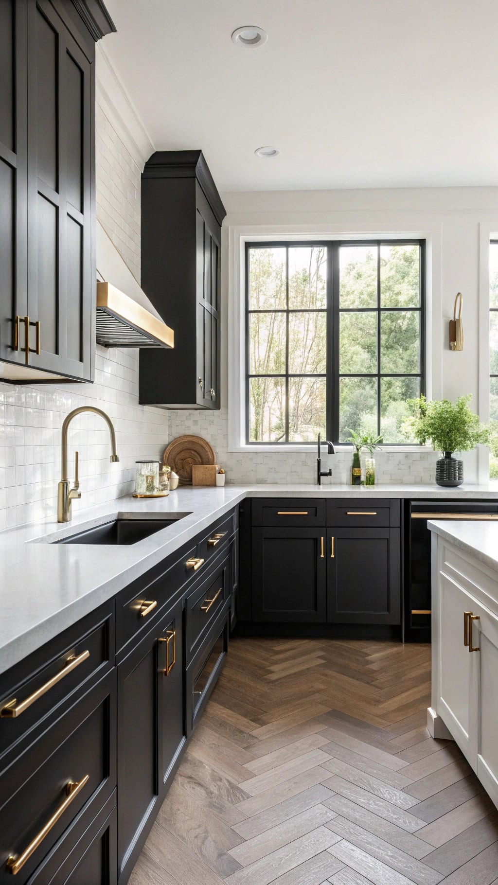 mixing black kitchen hardware