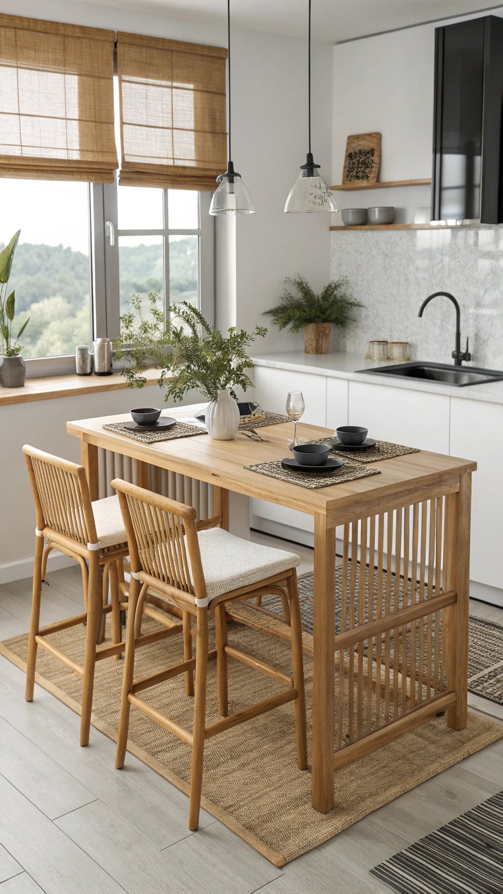 modern bamboo dining elegance