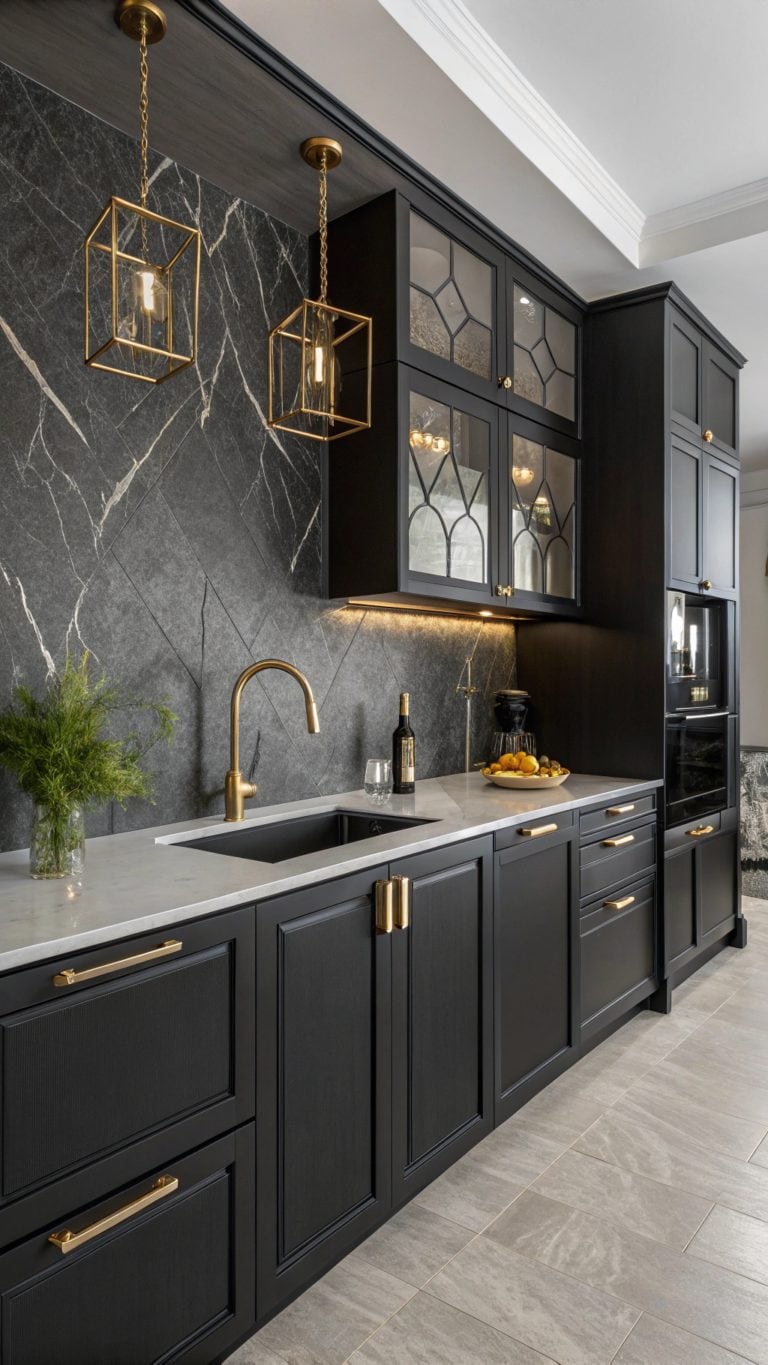 modern black kitchen designs
