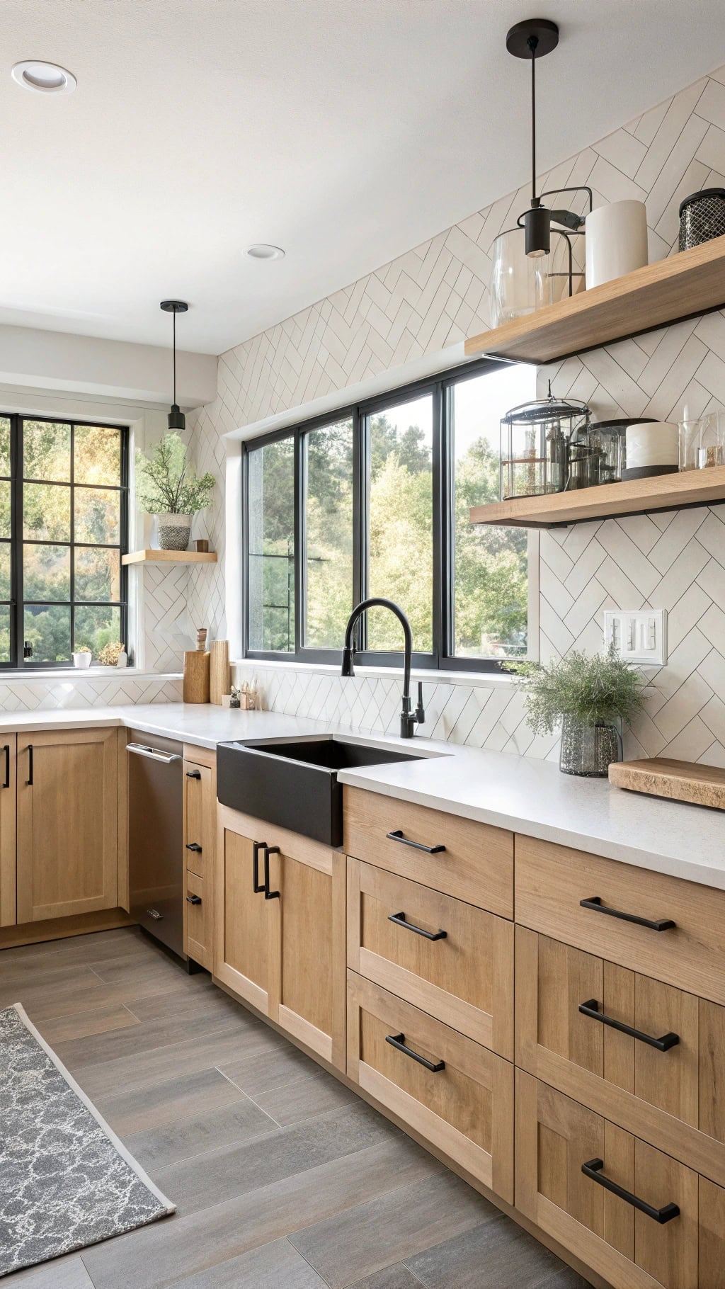 modern pine kitchen design