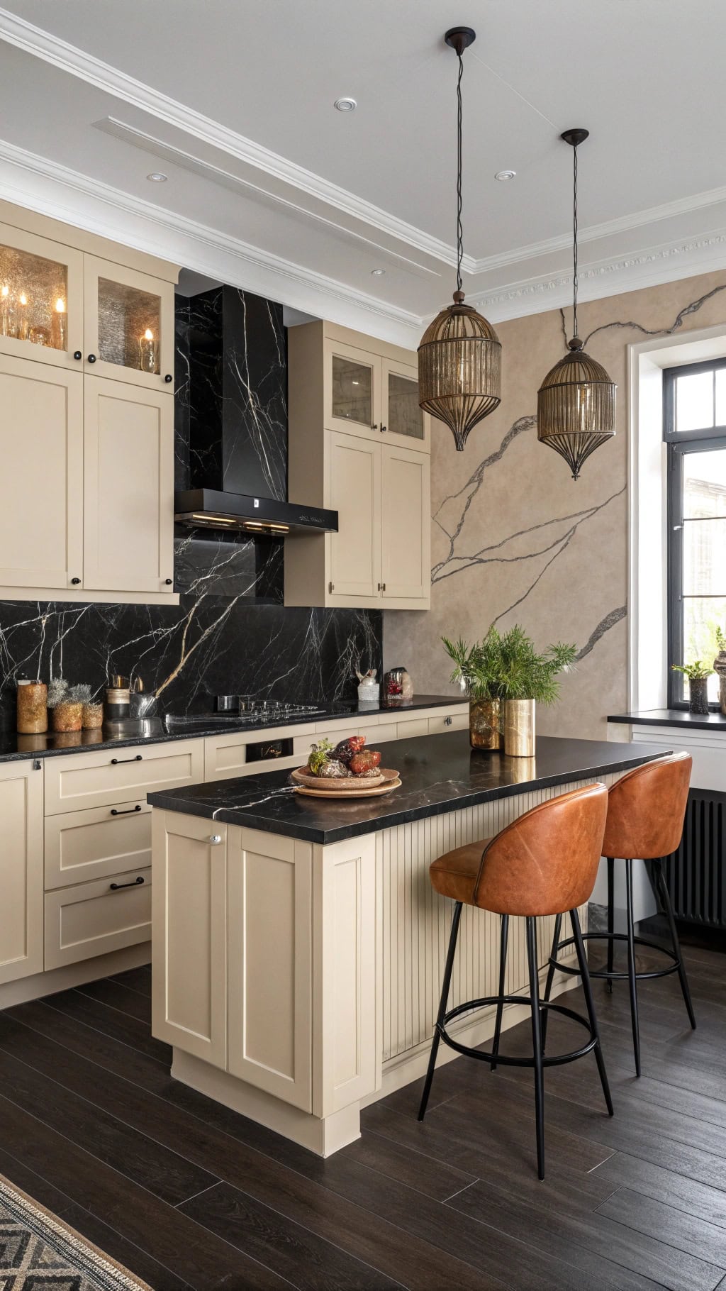 moody black beige elegance