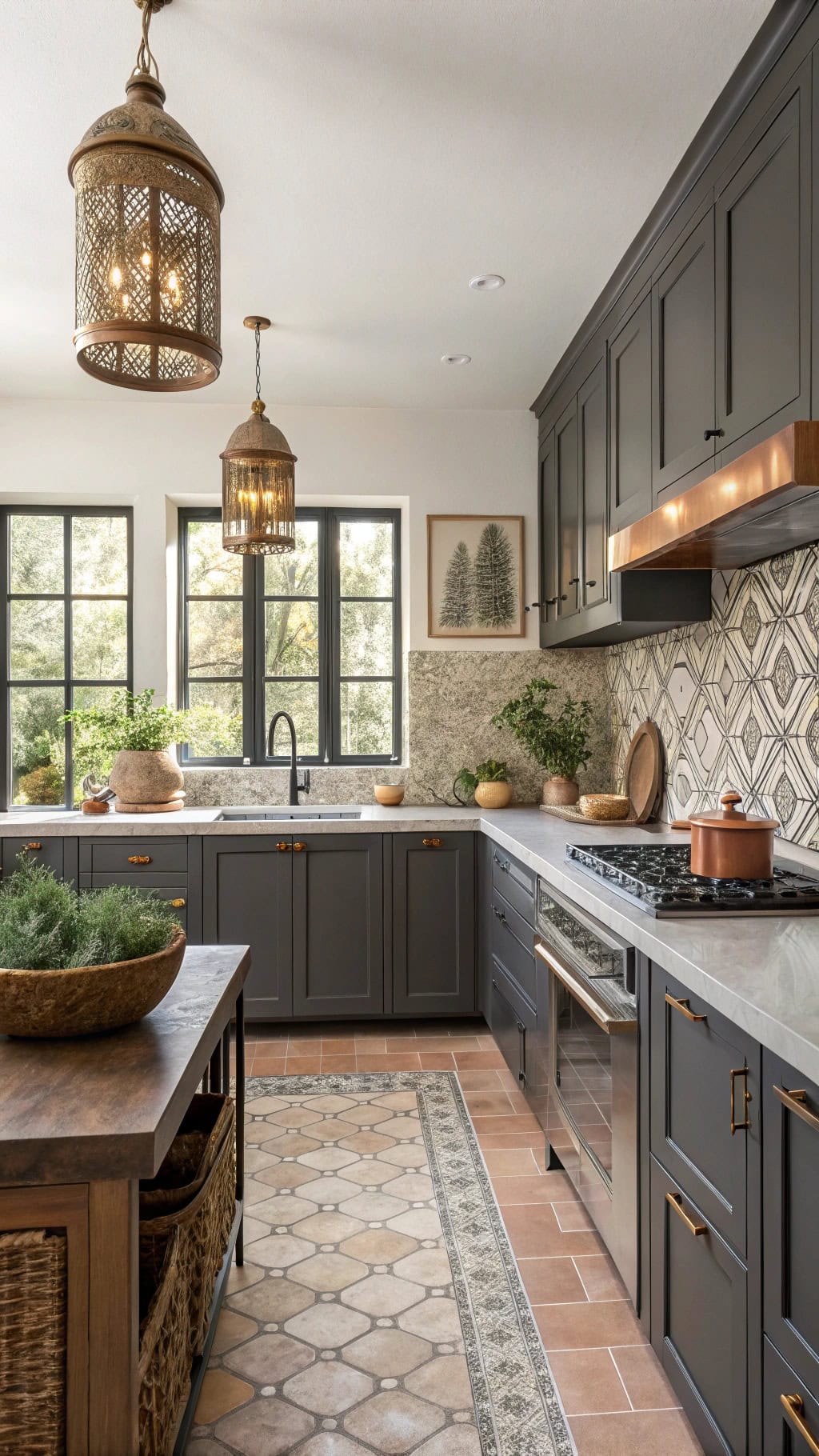 moroccan inspired charcoal kitchens