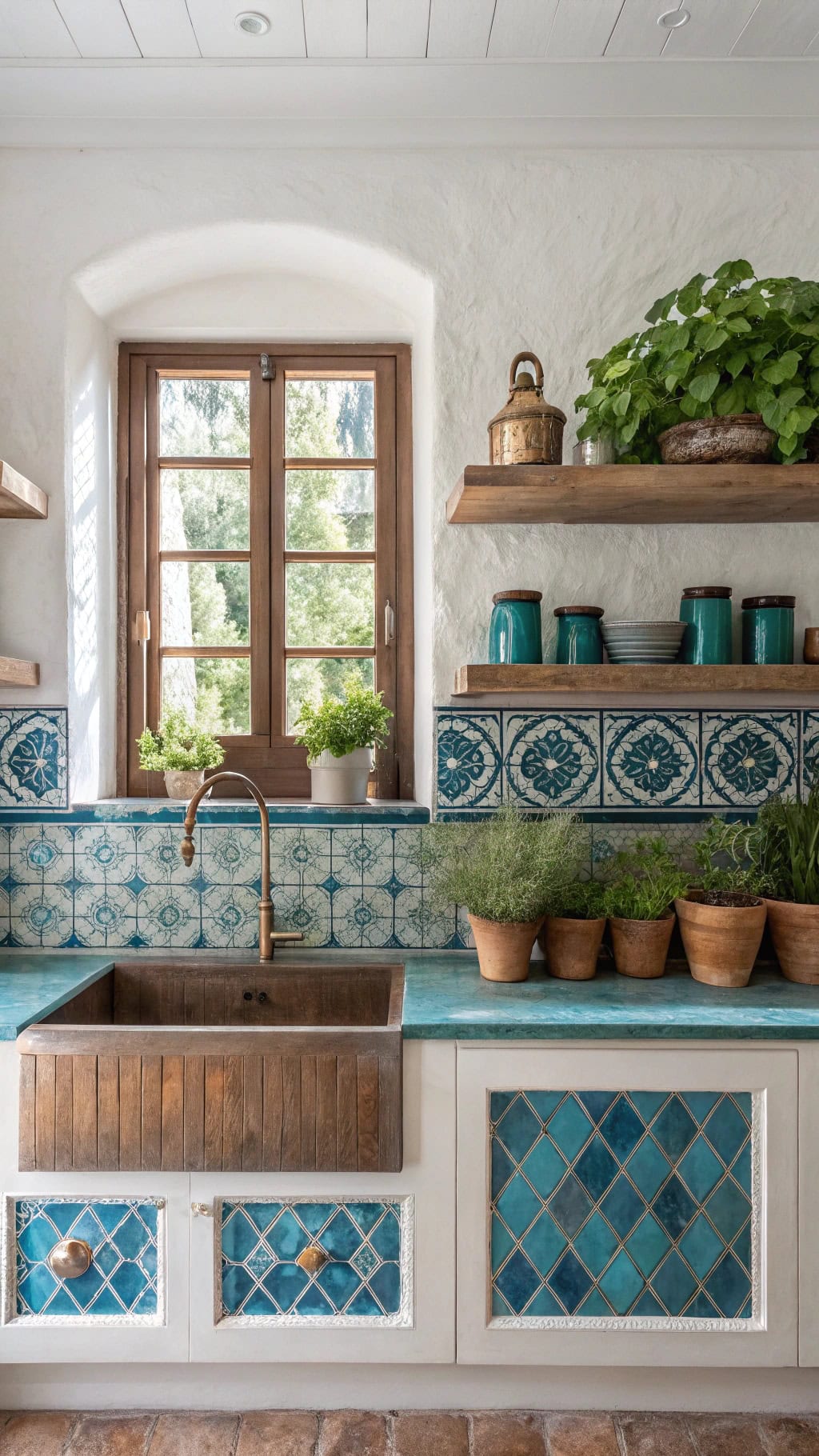 moroccan tile spice niches